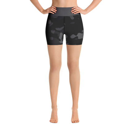 Camo Dark Eclipse Yoga Shorts with pocket