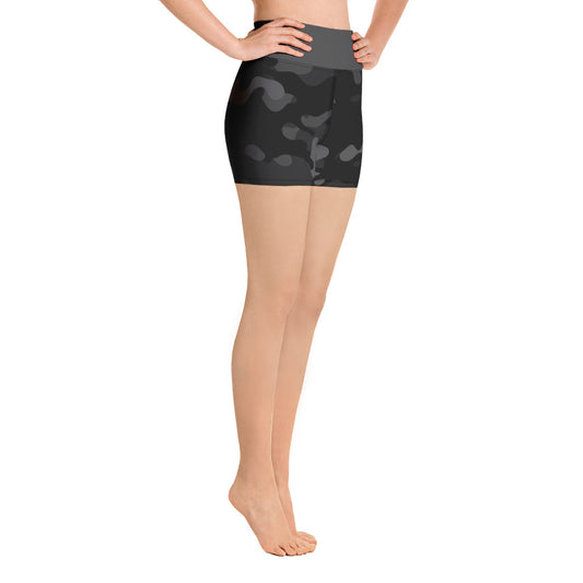 Camo Dark Eclipse Yoga Shorts with pocket