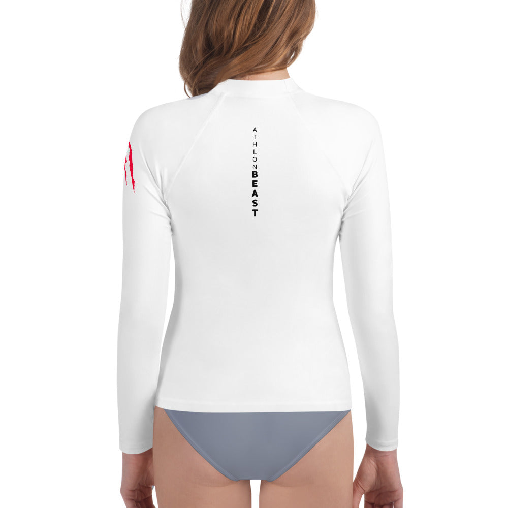 AxB White Youth Rash Guard / Vest