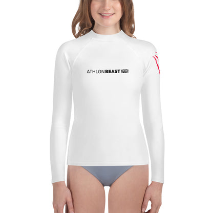 AxB White Youth Rash Guard / Vest