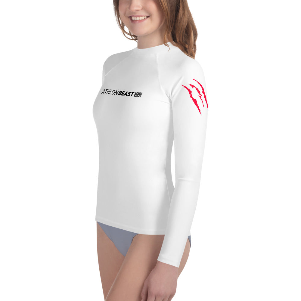 AxB White Youth Rash Guard / Vest