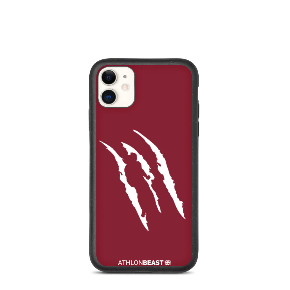 Scratch Maroon Biodegradable phone case