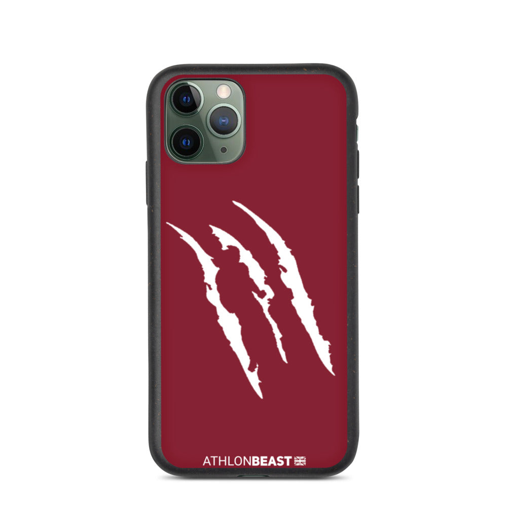 Scratch Maroon Biodegradable phone case