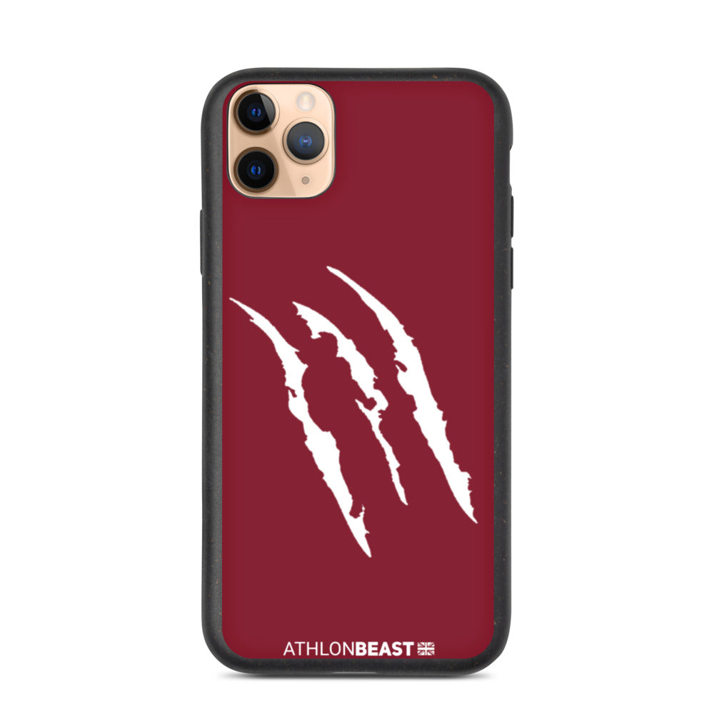 Scratch Maroon Biodegradable phone case