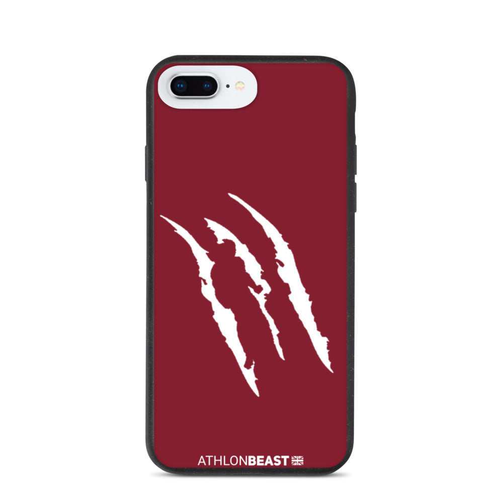 Scratch Maroon Biodegradable phone case