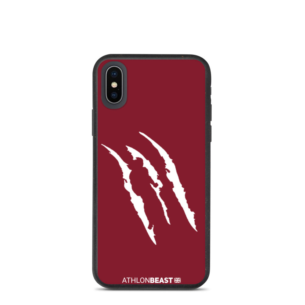 Scratch Maroon Biodegradable phone case