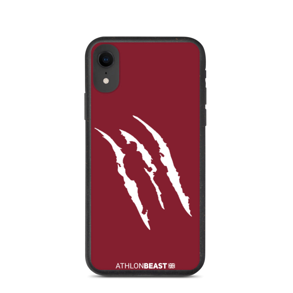 Scratch Maroon Biodegradable phone case