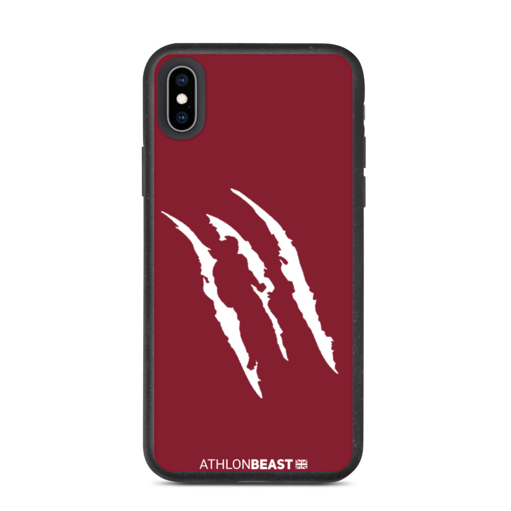 Scratch Maroon Biodegradable phone case