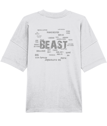 OVERSIZED TEE BEAST WORLD WHITE - BLASTER T-SHIRT