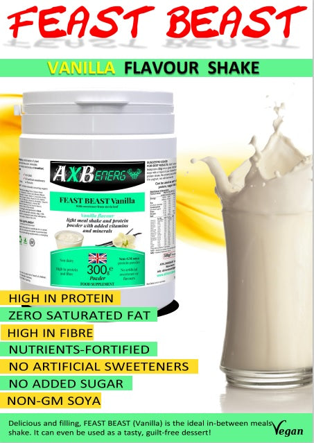 2 Month Supply of AXB Energy Vanilla Protein Powder for Optimal Workout Recovery and Performance - The Ultimate Gym Protein Supply Drop