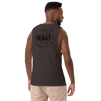 Around the World Beast Men’s drop arm tank top