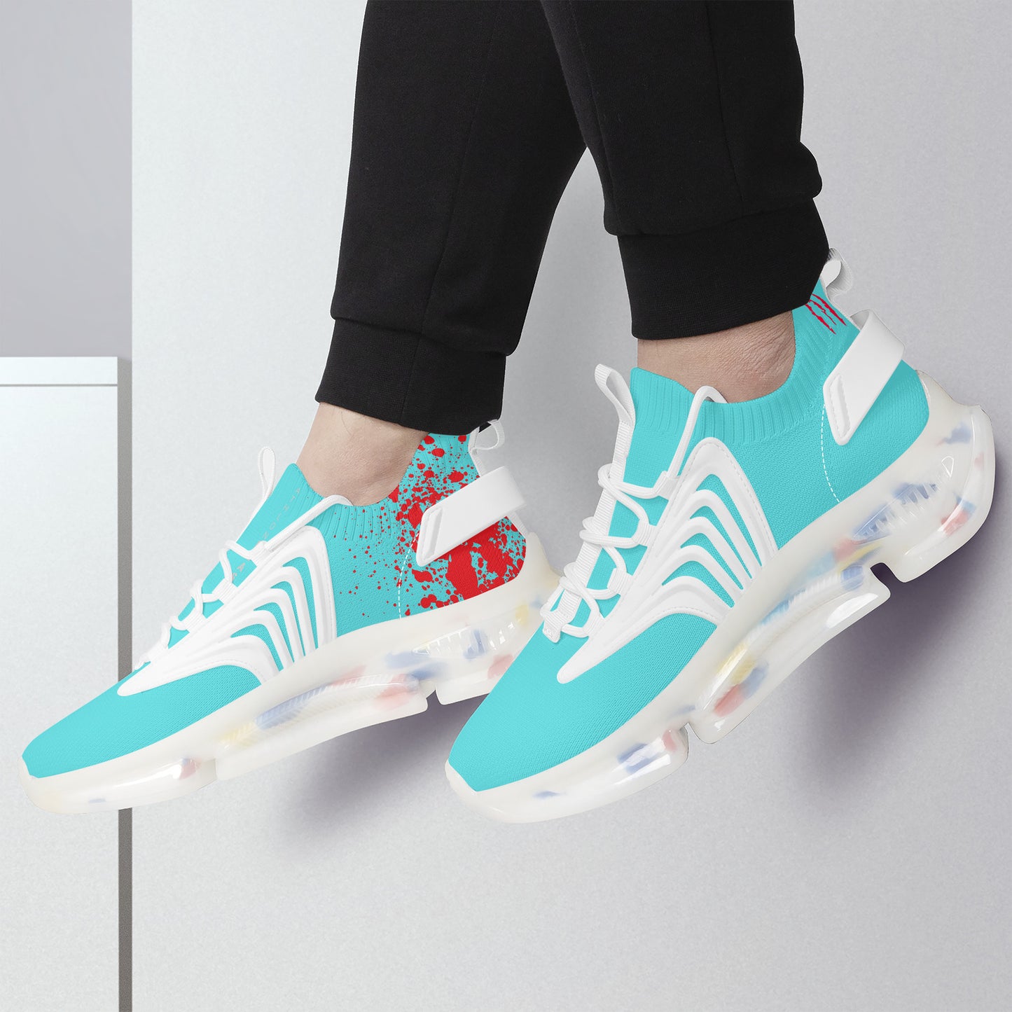 PUMP N FLY Reacts Trainers - White/Turquoise