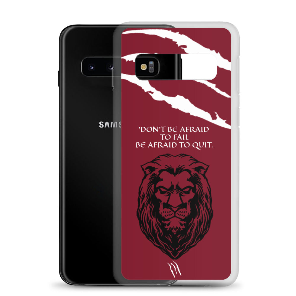 LION Samsung Case Maroon