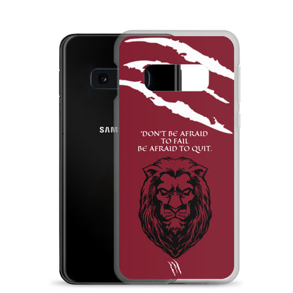 LION Samsung Case Maroon