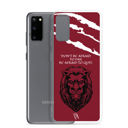 LION Samsung Case Maroon