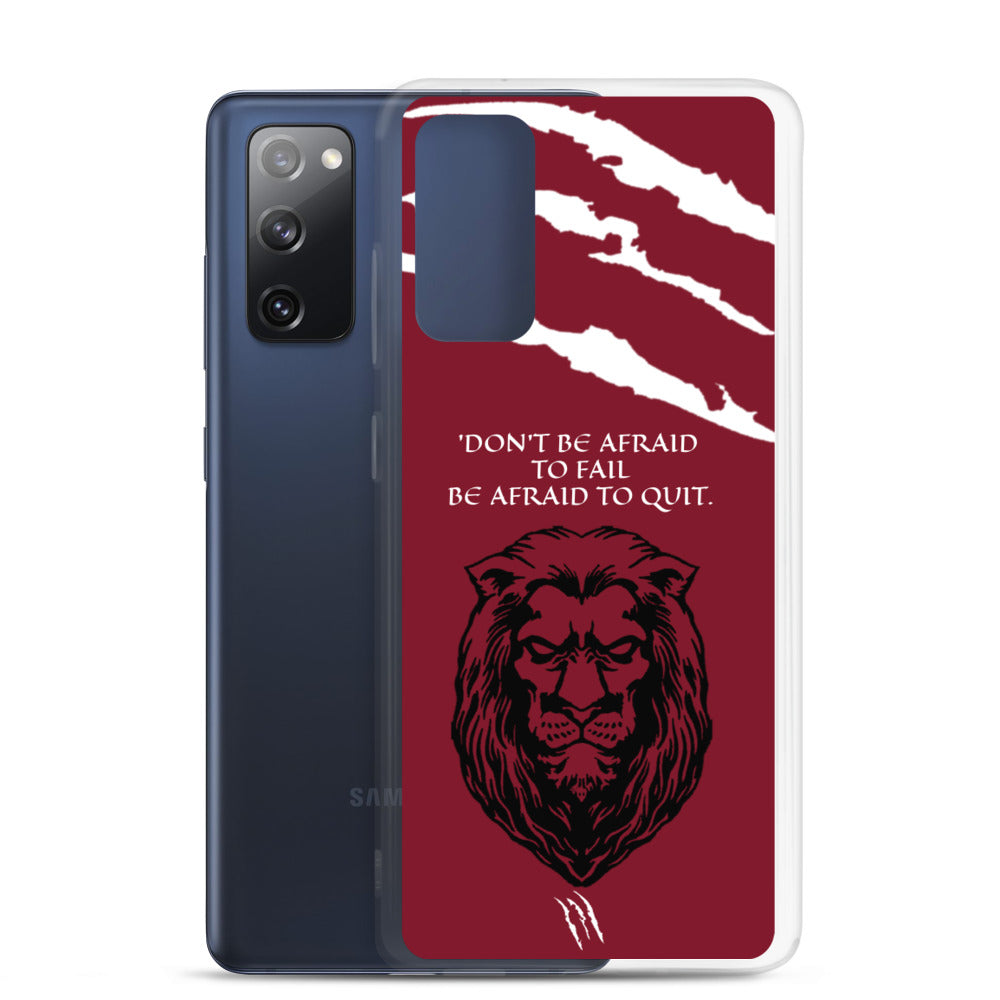 LION Samsung Case Maroon