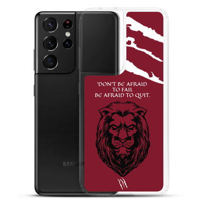 LION Samsung Case Maroon