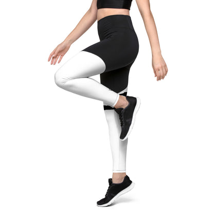 SCRATCH LEG WHITE Sports Leggings