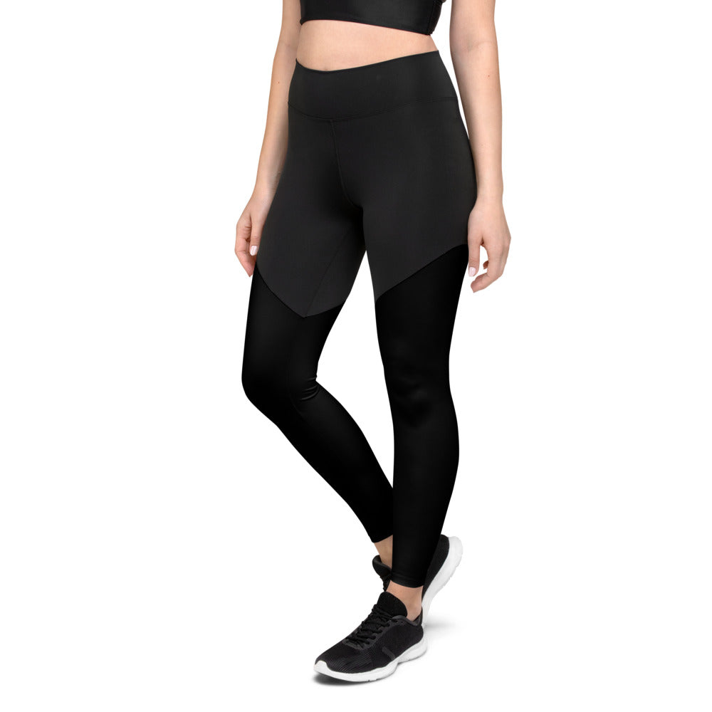 BLACK (red scratch) Sports Leggings