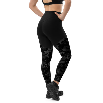 CAMO DARK CAMO ECLIPSE Sports Leggings