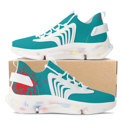 PUMP N FLY Reacts Trainers - White/Deep Turquois