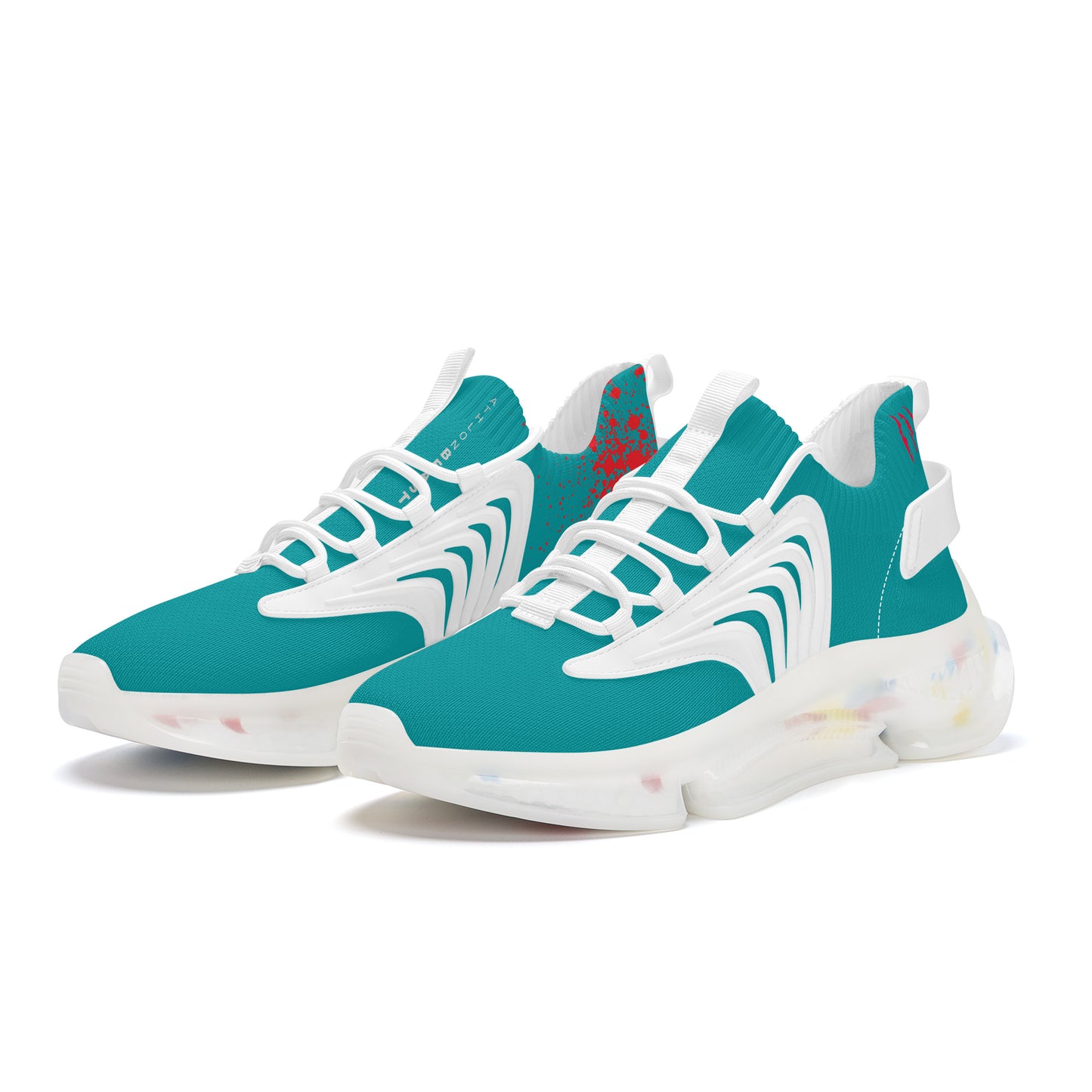 PUMP N FLY Reacts Trainers - White/Deep Turquois